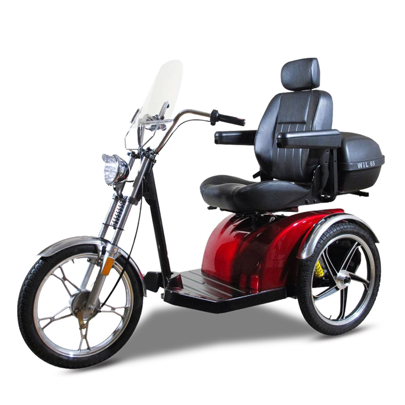 S33 RED 3 WHEEL ELECTRIC SCOOTER untuk orang tua