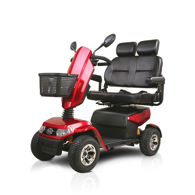 S70D 2 Tempat duduk Tricycle Elektrik Skuter Mobiliti Lama dengan Bakul